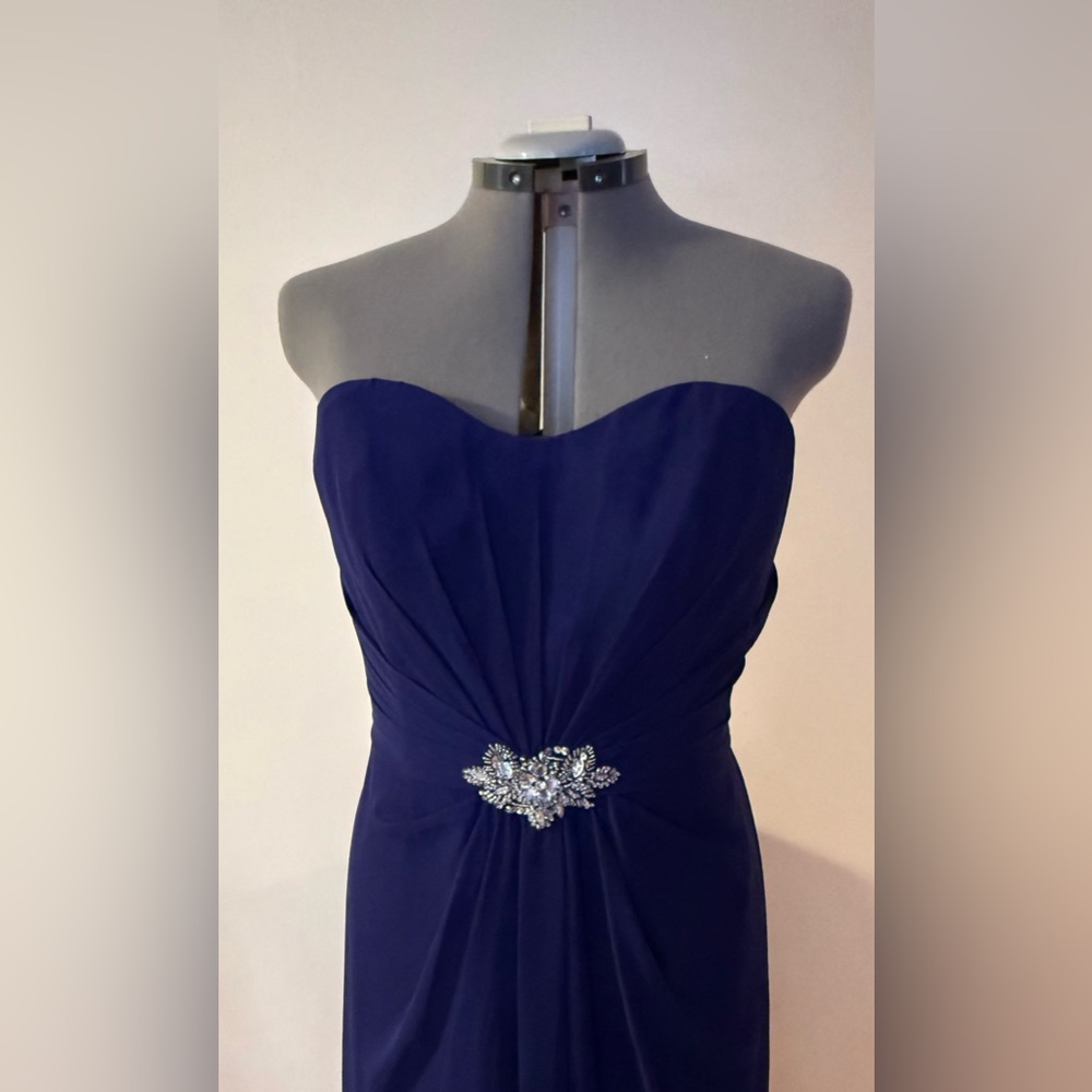 Jordan Royal Blue Maxi Dress with Crystal Accent - Picture 7 of 7